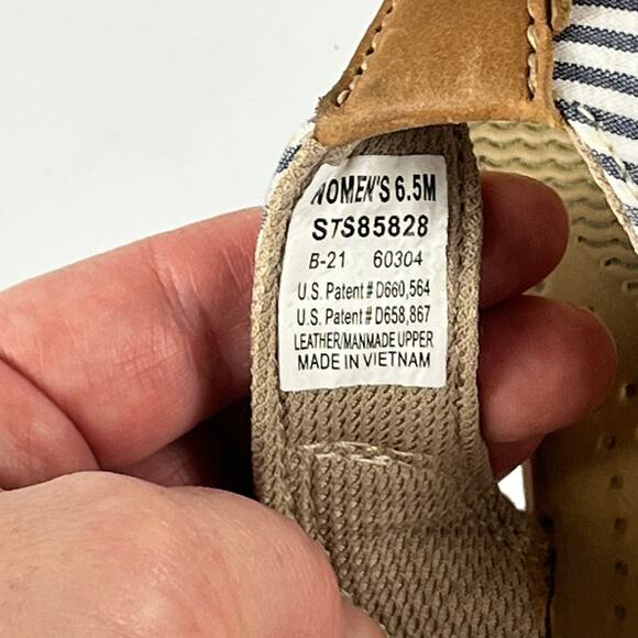 Sperry Top-Sider Womens 6.5M Shoes Sandals Flip Flops Flats Navy Nautical Stripe - Picture 13 of 15